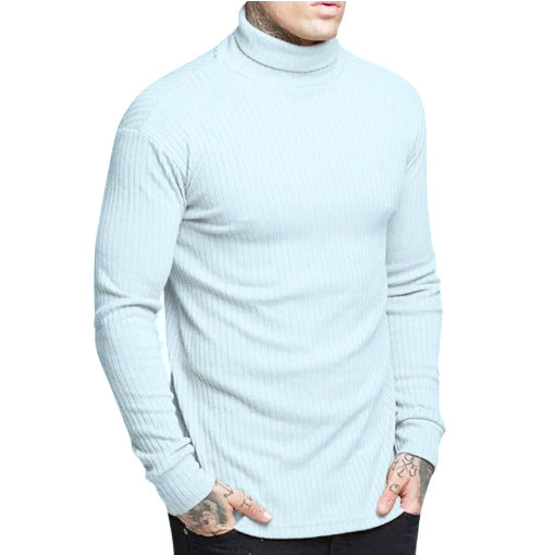 Suéter Cuello Alto con Detalle Retorcido y Rayas - Image 19