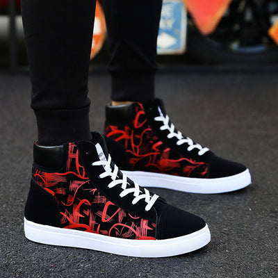 Zapatillas Altas de Lona para Hombre - Estilo Casual con Cordones - Image 5