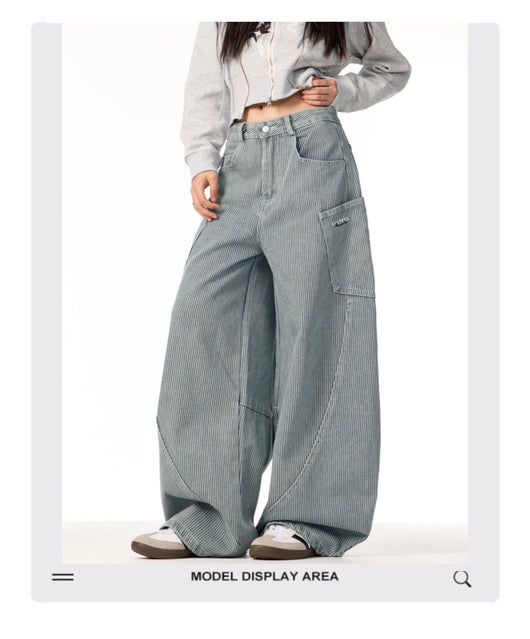 Pantalón Ancho Suelto de Diseño Moderno con Efecto Estilizador - Image 4