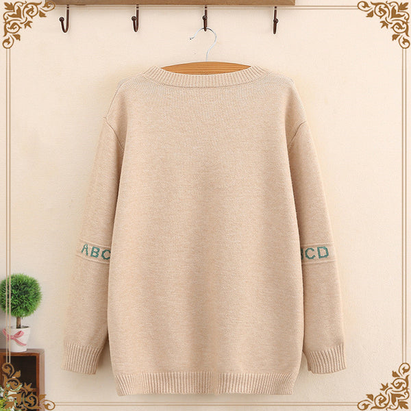 Suéter Suelto Cuello Redondo para Otoño e Invierno