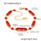 18k Dorado-Plated Summer Beach-Estilo Light-Luxury Anklet Foot Jewelry Rojo Zircon S012
