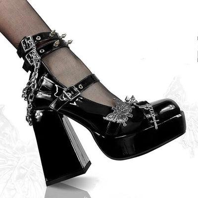 Tacones Altos Plataforma Mariposa Punk para Mujer - Image 4