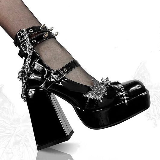 Tacones Altos Plataforma Mariposa Punk para Mujer - Image 4