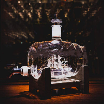 Decantador de Vidrio 1000ml con Grifo - Barril de Vino Artesanal Buen Viaje - Image 3