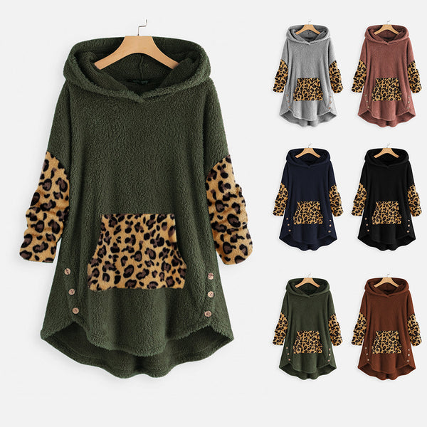 Sudadera Hoodie de Felpa Manga Larga Suelta y Cómoda