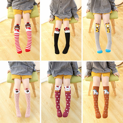 Calcetines hasta la rodilla con diseño estéreo para niños - Image 3
