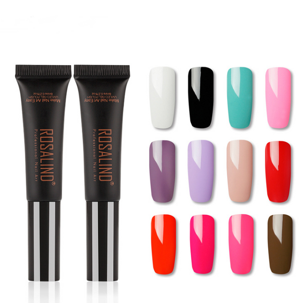 Adhesivo UV para Uñas de Gel con Pincel de Velocidad - Colores Sólidos