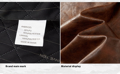 Chaqueta de Cuero PU Moderna con Bolsillos para Hombre - Image 27