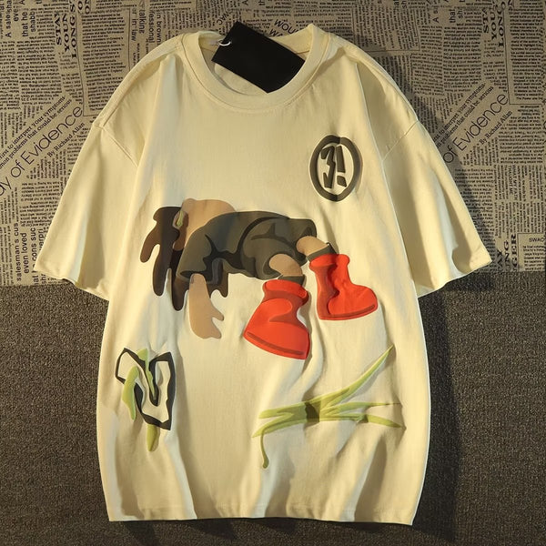 Playera Estampada con Diseño Cartoon para Hombre