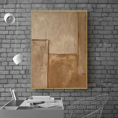 Cuadro Abstracto Grande Hecho a Mano - Arte Texturizado Estilo Medieval Wabi-sabi para Sala - Image 6