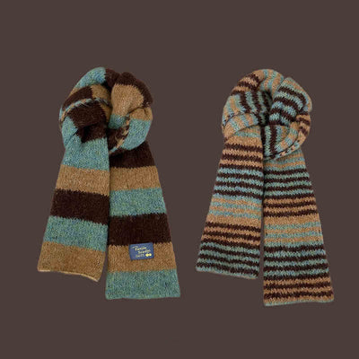 Bufanda Reversible de Rayas Dopamina para Mujer - Doble Cara y Contraste - Image 8