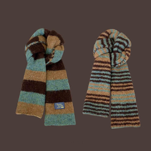 Bufanda Reversible de Rayas Dopamina para Mujer - Doble Cara y Contraste - Image 8