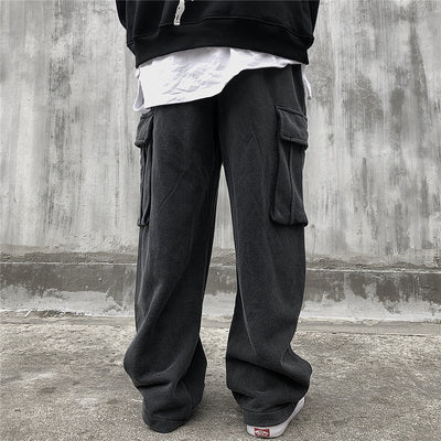 Pantalones de Buzo Tejidos Holgados con Bolsillos Grandes para Hombre - Image 22
