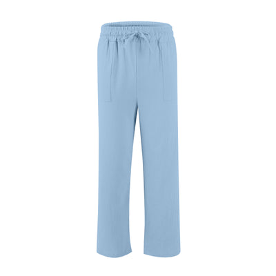Pantalones de Playa para Hombre en Algodón y Lino con Cintura Elástica - Image 10
