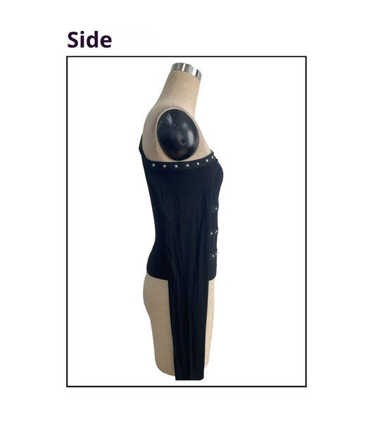 Camiseta Slim Fit con Cuello Oblicuo y Cinta Metálica Decorativa - Image 10