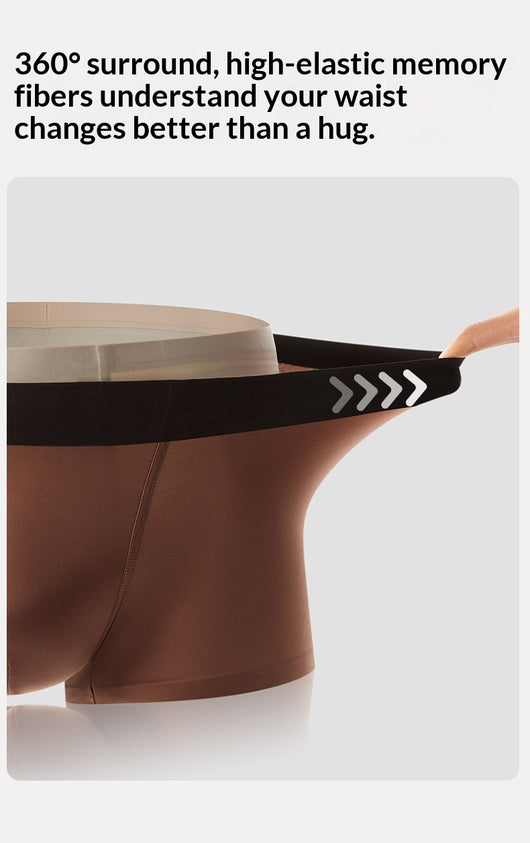 Calzoncillos Boxer Briefs de Seda de Hielo Satinada Antibacteriana para Hombre - Image 18