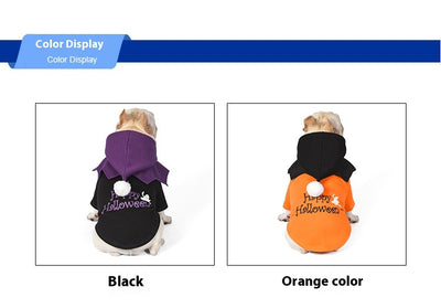 Suéter de Calabaza Divertido de Dos Piezas para Perros - Poncho Incluido - Image 10