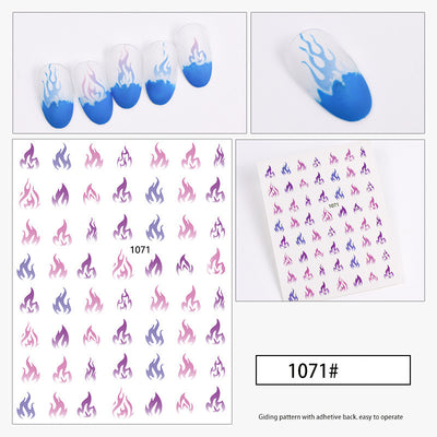 Adhesivo Decorativo para Uñas con Diseños Flama y Patrones - Image 5