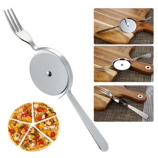 Cortador de Tortas en Acero Inoxidable con Cuchillo y Tenedor