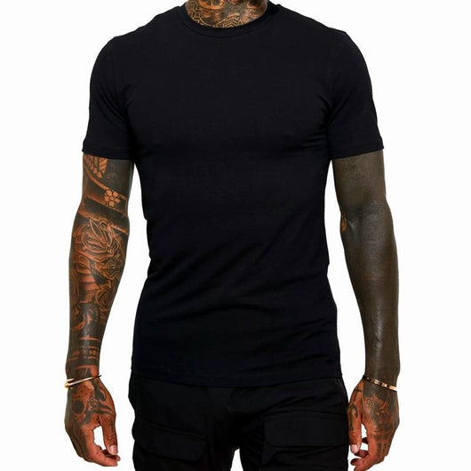 Pack de 3 Camisetas Cuello Redondo Blanco y Negro Entalladas - Image 3