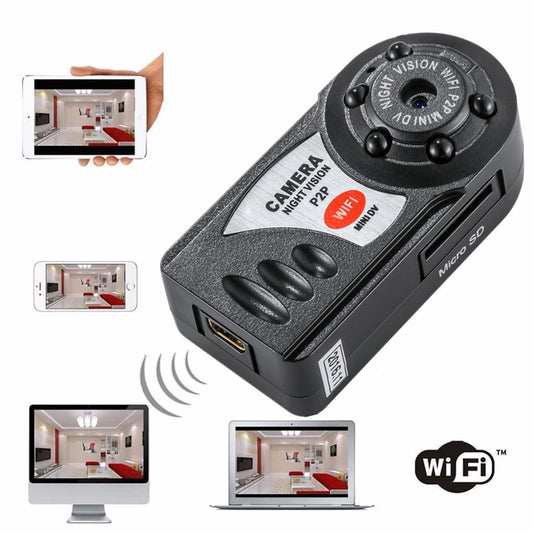 Cámara WiFi Mini de Vigilancia Inalámbrica con Visión Nocturna Infrarroja