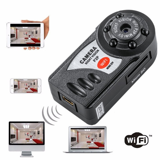 Cámara WiFi Mini de Vigilancia Inalámbrica con Visión Nocturna Infrarroja