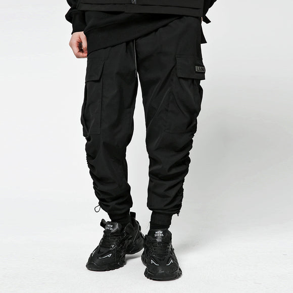 Pantalones Overol Cargo Urbano Hombre - Cintura Elástica Tendencia Street
