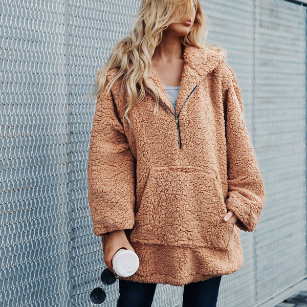 Suéter Abrigo Oversize de Felpa Premium