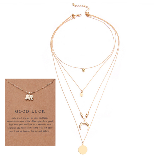 Collar Multicapa con Dije de Luna Estilo Bohemio para Mujer - Image 19
