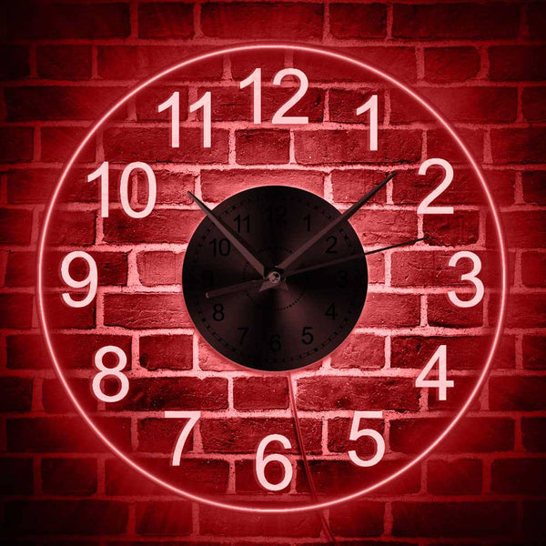 Reloj de Pared Acrílico Transparente con Luces LED Coloridas