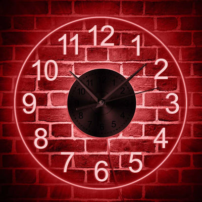 Reloj de Pared Acrílico Transparente con Luces LED Coloridas - Image 2