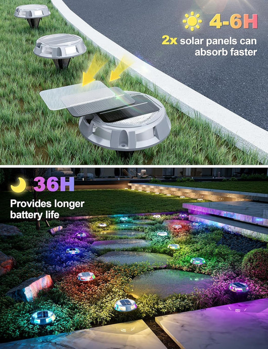 Lámpara Solar de Piso Impermeable Dual: Camino y Jardín - Image 10