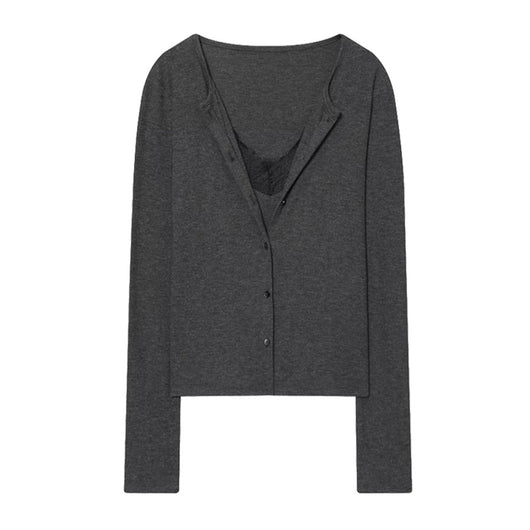 Blusa Base Layer Efecto Dos Piezas con Encaje - Image 3