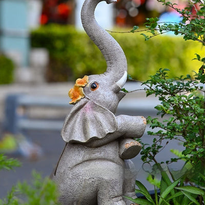 Estatua de Elefante para Jardín - Decoración de Resina Artesanal