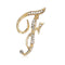 Fashion clothing accessories 26 English alphabet brooches F