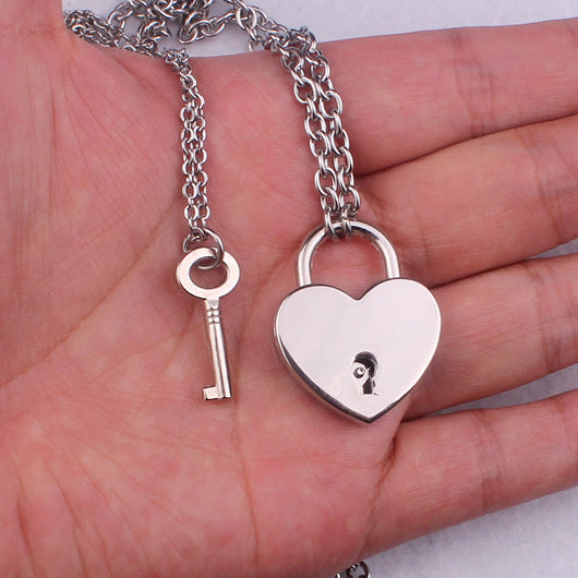 Collar de Pareja Candado y Llave Desbloqueable - Image 4