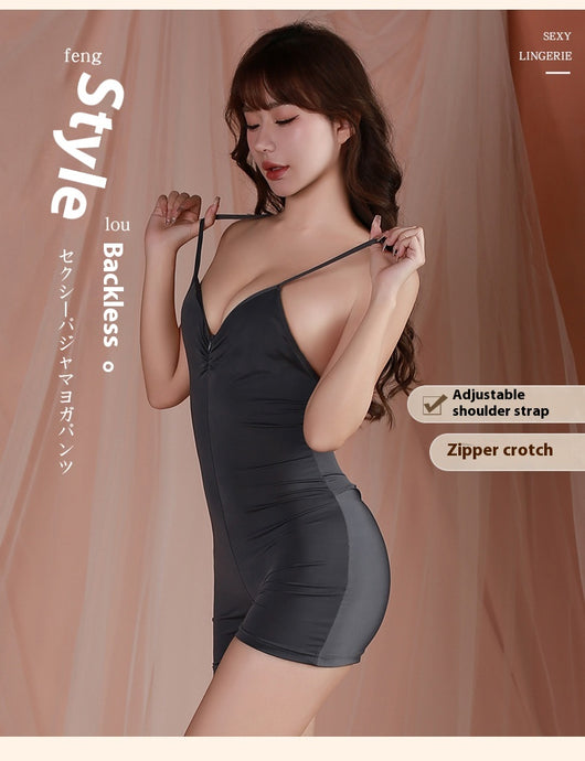 Jumpsuit Ajustado Escotado con Tirantes - Image 9