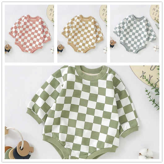 Jumpsuit Infantil Cuadros Ajedrez en Algodón Orgánico - Image 3