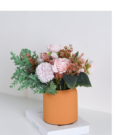 Jarrón Cerámico Minimalista Morandi Boca Ancha para Flores Secas - Image 26