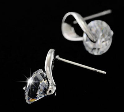 Aretes Espiral de Cristal Zircón Brillante - Image 2