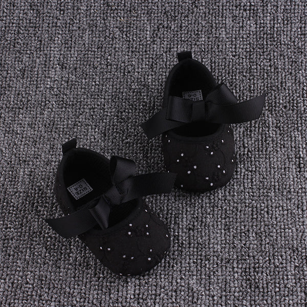 Zapatos de Algodón para Bebé con Elástico y Moño - Calzado Suave para Primeros Pasos - Image 9
