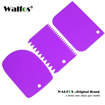 Set de 3 Espátulas de Plástico para Masa, Glaseado y Fondant