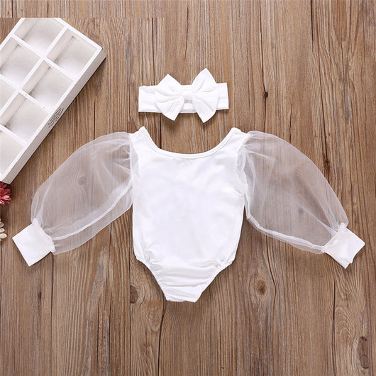 Conjunto Romper Tricolor con Diadema Coordinada - Image 10