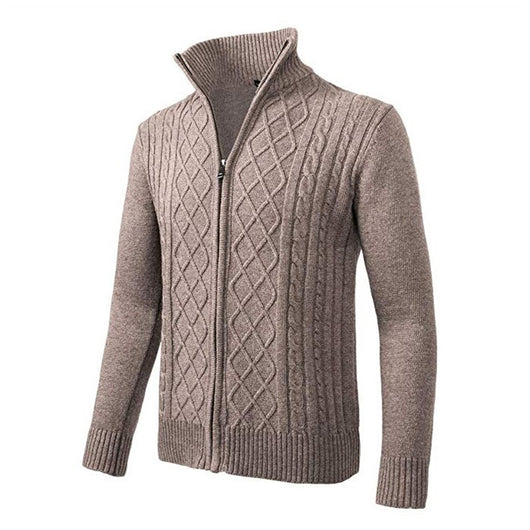 Cardigan de cuello alto con cierre y mangas largas - Image 6