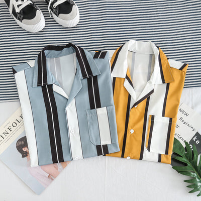 Camisa Casual de Rayas para Joven - Manga Corta - Image 3