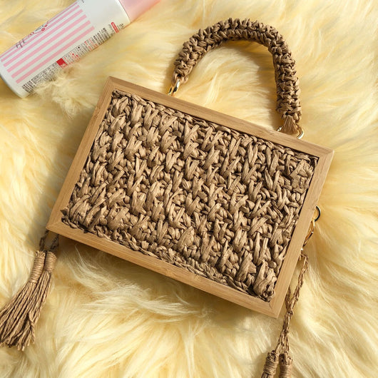 Bolsa de Paja con Marco de Madera - Image 15
