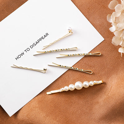 Pasador de Cabello Perla con Cristales Brillantes para Flequillos - Image 4