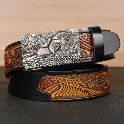 Cinturón para Hombre con Grabado de Alas de Águila - Image 11