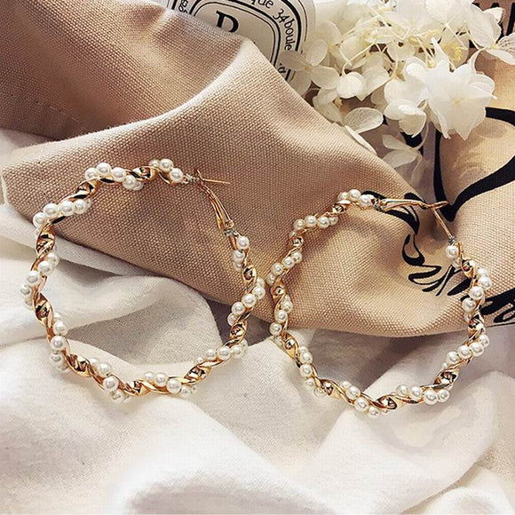 Aretes de Círculo Grande para Mujeres