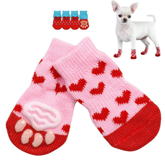 Calcetines Cálidos de Algodón para Mascotas - Comodidad y Amor